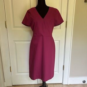 NWT JCrew Factory Cap Sleeve V- neck work dress